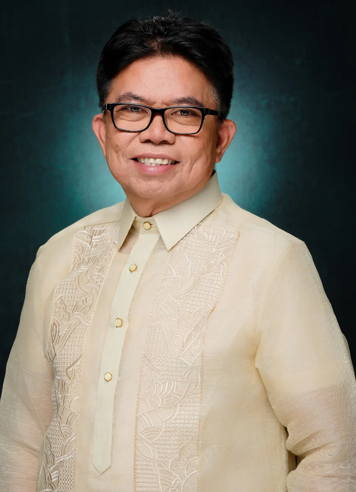 Portrait of Dr. Arnel Millesca, College President, in barong
